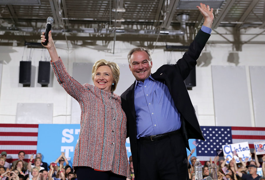Tim Kaine, the middle of the road running mate